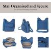 imageBaggallini Criss Cross 10x11 Crossbody Women Lightweight WaterResistant Nylon Travel Bag WRFID ampamp Quick Access PocketsLapis