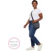 imageBaggallini Criss Cross 10x11 Crossbody Women Lightweight WaterResistant Nylon Travel Bag WRFID ampamp Quick Access PocketsMidnight Blossom Print