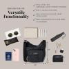 imageBaggallini Criss Cross 10x11 Crossbody Women Lightweight WaterResistant Nylon Travel Bag WRFID ampamp Quick Access PocketsMidnight Blossom Print