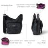 imageBaggallini Criss Cross 10x11 Crossbody Women Lightweight WaterResistant Nylon Travel Bag WRFID ampamp Quick Access PocketsMidnight Blossom Print