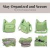 imageBaggallini Criss Cross 10x11 Crossbody Women Lightweight WaterResistant Nylon Travel Bag WRFID ampamp Quick Access PocketsMoss