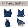 imageBaggallini Criss Cross 10x11 Crossbody Women Lightweight WaterResistant Nylon Travel Bag WRFID ampamp Quick Access PocketsPacific