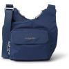imageBaggallini Criss Cross 10x11 Crossbody Women Lightweight WaterResistant Nylon Travel Bag WRFID ampamp Quick Access PocketsPacific