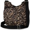 imageBaggallini Criss Cross 10x11 Crossbody Women Lightweight WaterResistant Nylon Travel Bag WRFID ampamp Quick Access PocketsWild Cheetah