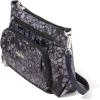 imageBaggallini Original Everyday 11x 75 Crossbody Bags for Women RFID Protected Washable Lightweight Nylon Zippered Travel PurseBlack Hydrangea