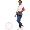 imageBaggallini Original Everyday 11x 75 Crossbody Bags for Women RFID Protected Washable Lightweight Nylon Zippered Travel PurseBlack With Sand Lining