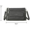 imageBaggallini Original Everyday 11x 75 Crossbody Bags for Women RFID Protected Washable Lightweight Nylon Zippered Travel PurseCharcoal