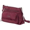 imageBaggallini Original Everyday 11x 75 Crossbody Bags for Women RFID Protected Washable Lightweight Nylon Zippered Travel PurseDark Cherry