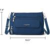 imageBaggallini Original Everyday 11x 75 Crossbody Bags for Women RFID Protected Washable Lightweight Nylon Zippered Travel PursePacific