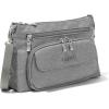 imageBaggallini Original Everyday 11x 75 Crossbody Bags for Women RFID Protected Washable Lightweight Nylon Zippered Travel PurseStone Heritage