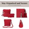 imageBaggallini Pocket Crossbody Bags for Women 8x8 Small Lightweight Durable Nylon Waterresistant Travel Purse WRfid WristletApple