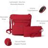 imageBaggallini Pocket Crossbody Bags for Women 8x8 Small Lightweight Durable Nylon Waterresistant Travel Purse WRfid WristletApple