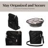 imageBaggallini Pocket Crossbody Bags for Women 8x8 Small Lightweight Durable Nylon Waterresistant Travel Purse WRfid WristletBlack Quilt