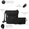 imageBaggallini Pocket Crossbody Bags for Women 8x8 Small Lightweight Durable Nylon Waterresistant Travel Purse WRfid WristletBlackSand