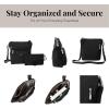 imageBaggallini Pocket Crossbody Bags for Women 8x8 Small Lightweight Durable Nylon Waterresistant Travel Purse WRfid WristletBlackSand
