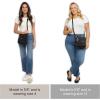 imageBaggallini Pocket Crossbody Bags for Women 8x8 Small Lightweight Durable Nylon Waterresistant Travel Purse WRfid WristletBlackSand