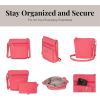 imageBaggallini Pocket Crossbody Bags for Women 8x8 Small Lightweight Durable Nylon Waterresistant Travel Purse WRfid WristletFlamingo