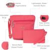 imageBaggallini Pocket Crossbody Bags for Women 8x8 Small Lightweight Durable Nylon Waterresistant Travel Purse WRfid WristletFlamingo