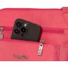 imageBaggallini Pocket Crossbody Bags for Women 8x8 Small Lightweight Durable Nylon Waterresistant Travel Purse WRfid WristletFlamingo