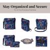 imageBaggallini Pocket Crossbody Bags for Women 8x8 Small Lightweight Durable Nylon Waterresistant Travel Purse WRfid WristletFlower Market