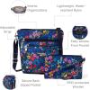 imageBaggallini Pocket Crossbody Bags for Women 8x8 Small Lightweight Durable Nylon Waterresistant Travel Purse WRfid WristletFlower Market