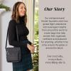imageBaggallini Pocket Crossbody Bags for Women 8x8 Small Lightweight Durable Nylon Waterresistant Travel Purse WRfid WristletFrench Navy Quilt