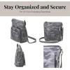 imageBaggallini Pocket Crossbody Bags for Women 8x8 Small Lightweight Durable Nylon Waterresistant Travel Purse WRfid WristletGrey Camo Print