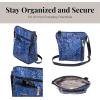 imageBaggallini Pocket Crossbody Bags for Women 8x8 Small Lightweight Durable Nylon Waterresistant Travel Purse WRfid WristletInk Hydrangea