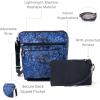 imageBaggallini Pocket Crossbody Bags for Women 8x8 Small Lightweight Durable Nylon Waterresistant Travel Purse WRfid WristletInk Hydrangea