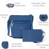 imageBaggallini Pocket Crossbody Bags for Women 8x8 Small Lightweight Durable Nylon Waterresistant Travel Purse WRfid WristletLapis
