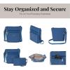 imageBaggallini Pocket Crossbody Bags for Women 8x8 Small Lightweight Durable Nylon Waterresistant Travel Purse WRfid WristletLapis