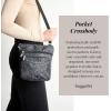 imageBaggallini Pocket Crossbody Bags for Women 8x8 Small Lightweight Durable Nylon Waterresistant Travel Purse WRfid WristletLapis