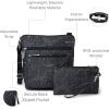 imageBaggallini Pocket Crossbody Bags for Women 8x8 Small Lightweight Durable Nylon Waterresistant Travel Purse WRfid WristletMidnight Blossom