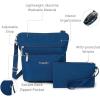 imageBaggallini Pocket Crossbody Bags for Women 8x8 Small Lightweight Durable Nylon Waterresistant Travel Purse WRfid WristletPacific