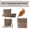 imageBaggallini Pocket Crossbody Bags for Women 8x8 Small Lightweight Durable Nylon Waterresistant Travel Purse WRfid WristletPortobello