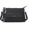 imageBaggallini Original Everyday 11x 75 Crossbody Bags for Women RFID Protected Washable Lightweight Nylon Zippered Travel PurseBlack Cheetah