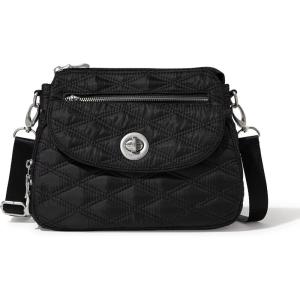 imageBaggallini Calais Crossbody Bags for Women 10x7 Lightweight WaterResistant Travel PurseRFID ProtectionampampInterior OrganizationBlack Quilt
