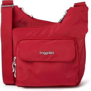 imageBaggallini Criss Cross 10x11 Crossbody Women Lightweight WaterResistant Nylon Travel Bag WRFID ampamp Quick Access PocketsApple