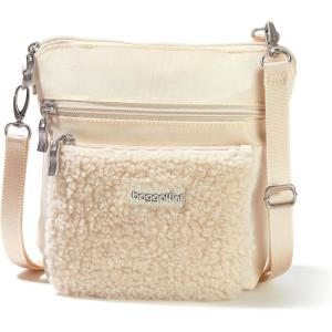 imageBaggallini Modern Pocket CrossbodyLight Beige Faux Shearling