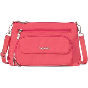 imageBaggallini Original Everyday 11x 75 Crossbody Bags for Women RFID Protected Washable Lightweight Nylon Zippered Travel PurseFlamingo