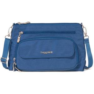 imageBaggallini Original Everyday 11x 75 Crossbody Bags for Women RFID Protected Washable Lightweight Nylon Zippered Travel PurseLapis