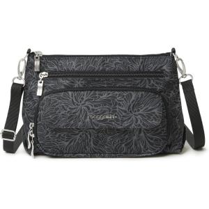imageBaggallini Original Everyday 11x 75 Crossbody Bags for Women RFID Protected Washable Lightweight Nylon Zippered Travel PurseMidnight Blossom Print