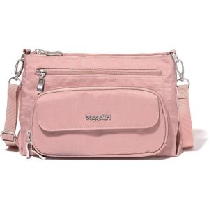 imageBaggallini Original Everyday 11x 75 Crossbody Bags for Women RFID Protected Washable Lightweight Nylon Zippered Travel PurseWoodrose