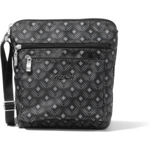 imageBaggallini Pocket Crossbody Bags for Women 8x8 Small Lightweight Durable Nylon Waterresistant Travel Purse WRfid WristletBlack Diamond P