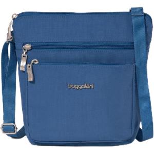 imageBaggallini Pocket Crossbody Bags for Women 8x8 Small Lightweight Durable Nylon Waterresistant Travel Purse WRfid WristletLapis
