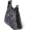 imageBaggallini Cross Over Crossbody Women 11x85 Medium Travel Bag Lightweight WaterResistant Nylon Organized Handbag PurseBlack Hydrangea