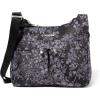 imageBaggallini Cross Over Crossbody Women 11x85 Medium Travel Bag Lightweight WaterResistant Nylon Organized Handbag PurseBlack Hydrangea
