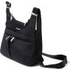 imageBaggallini Cross Over Crossbody Women 11x85 Medium Travel Bag Lightweight WaterResistant Nylon Organized Handbag PurseBlack Python Emboss