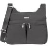 imageBaggallini Cross Over Crossbody Women 11x85 Medium Travel Bag Lightweight WaterResistant Nylon Organized Handbag PurseCharcoal