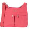 imageBaggallini Cross Over Crossbody Women 11x85 Medium Travel Bag Lightweight WaterResistant Nylon Organized Handbag PurseFlamingo